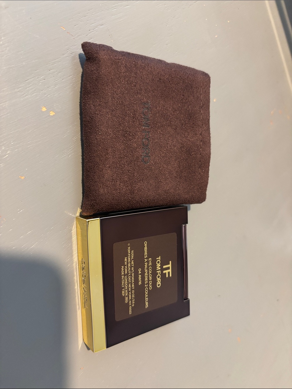 Tom Ford Eyeshadow Compact in Deep Brown with Gold Trim